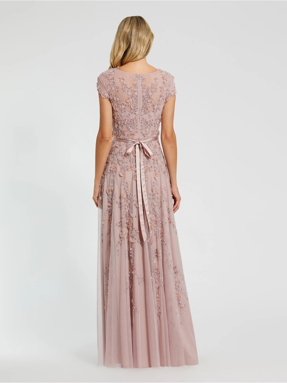 MAC DUGGAL
Pink Floral Embellished Cap Sleeve Gown - Picture 3 of 12